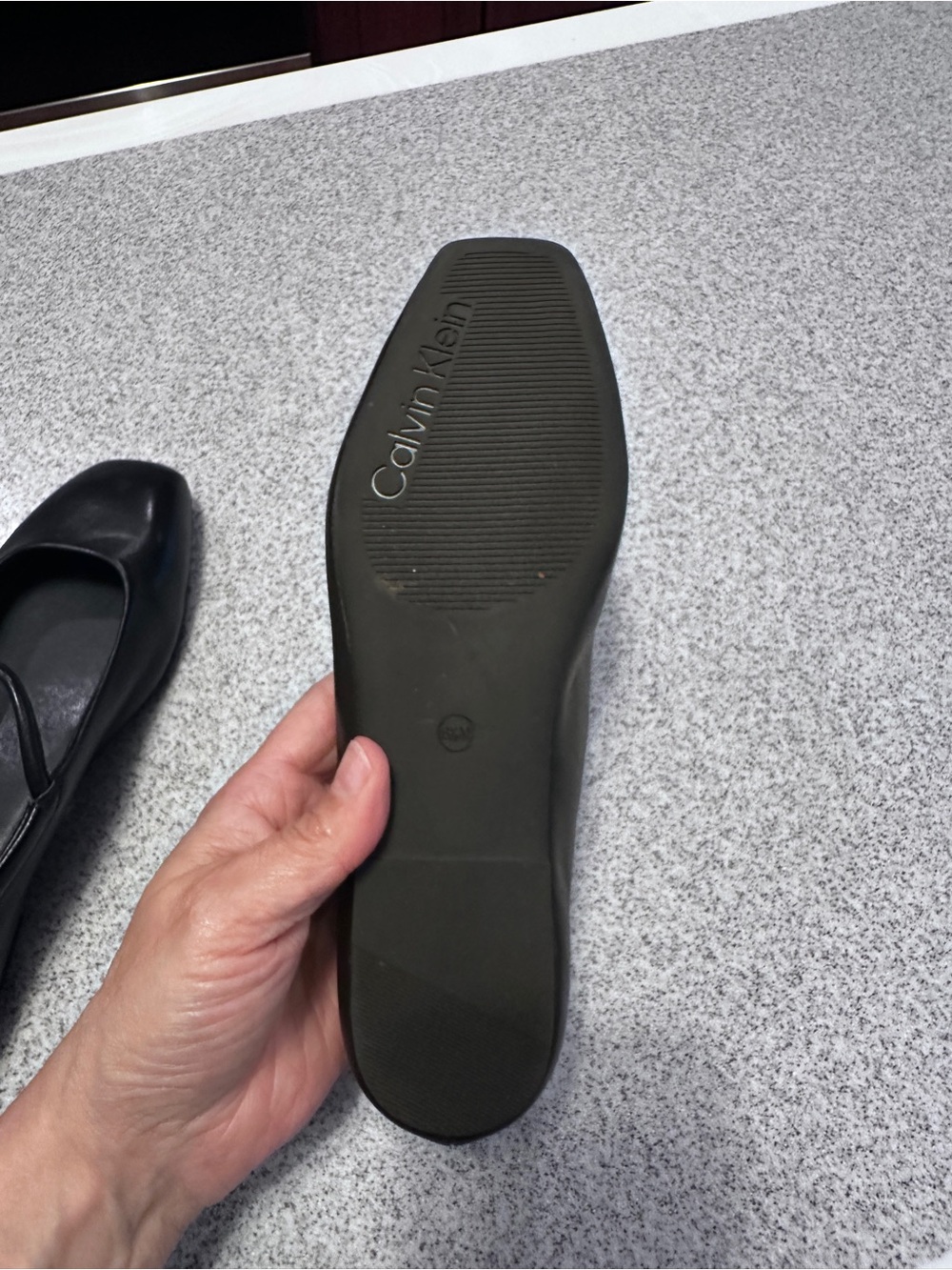 Calvin Klein 6.5M Black Leather Mary Jane Flats with Strap - great condition! - Picture 9 of 12
